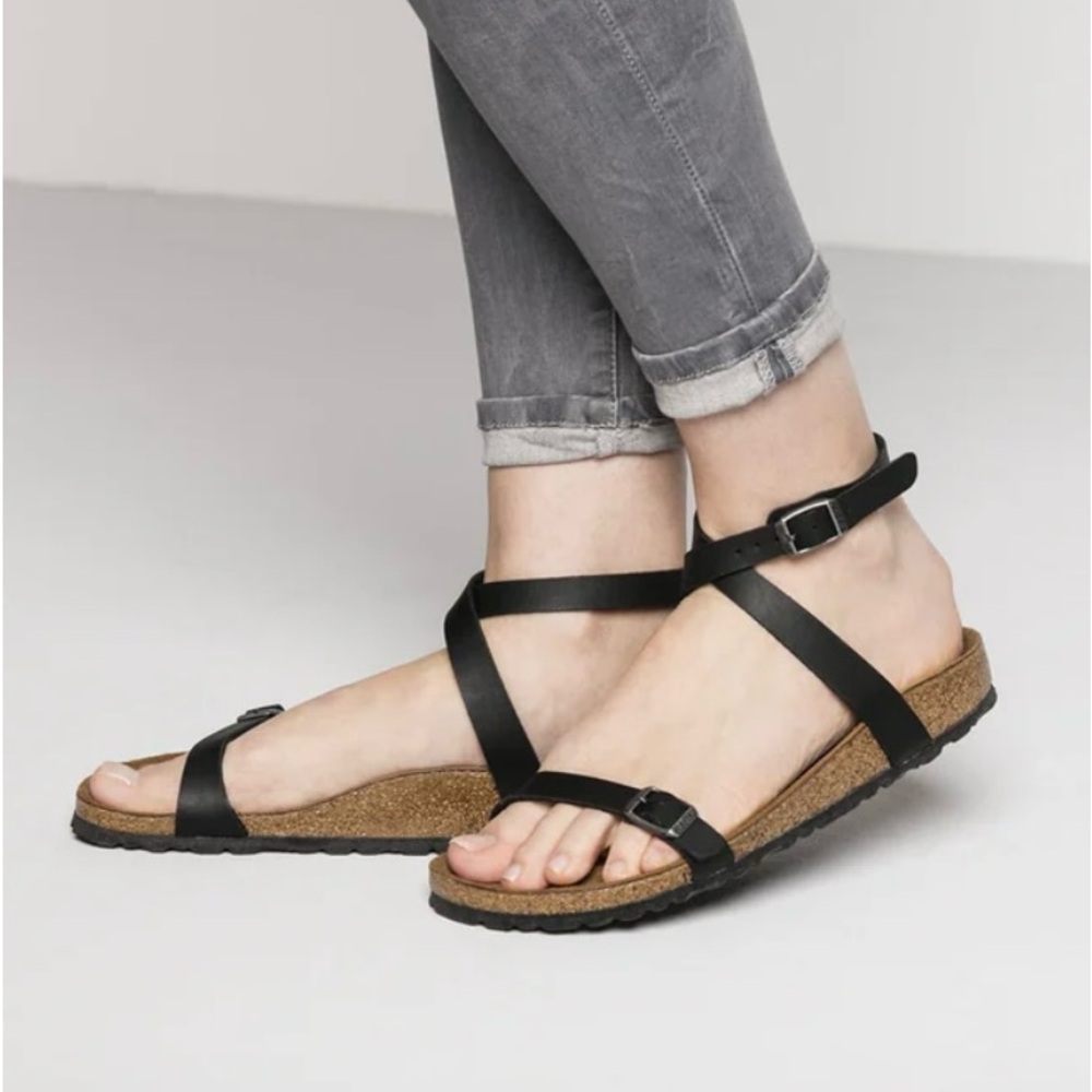 Birkenstock Women's Daloa Birko-Flor Black Sandals NEW